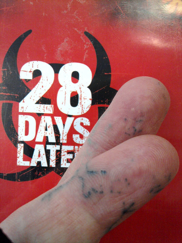 my zombie fingers tattoo may have faded but it is etched into me far far 